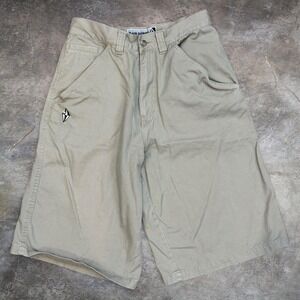 Vintage Black Diamond Star Baggy Wide Leg Long Shorts Adult Size 29 Skater Y2K